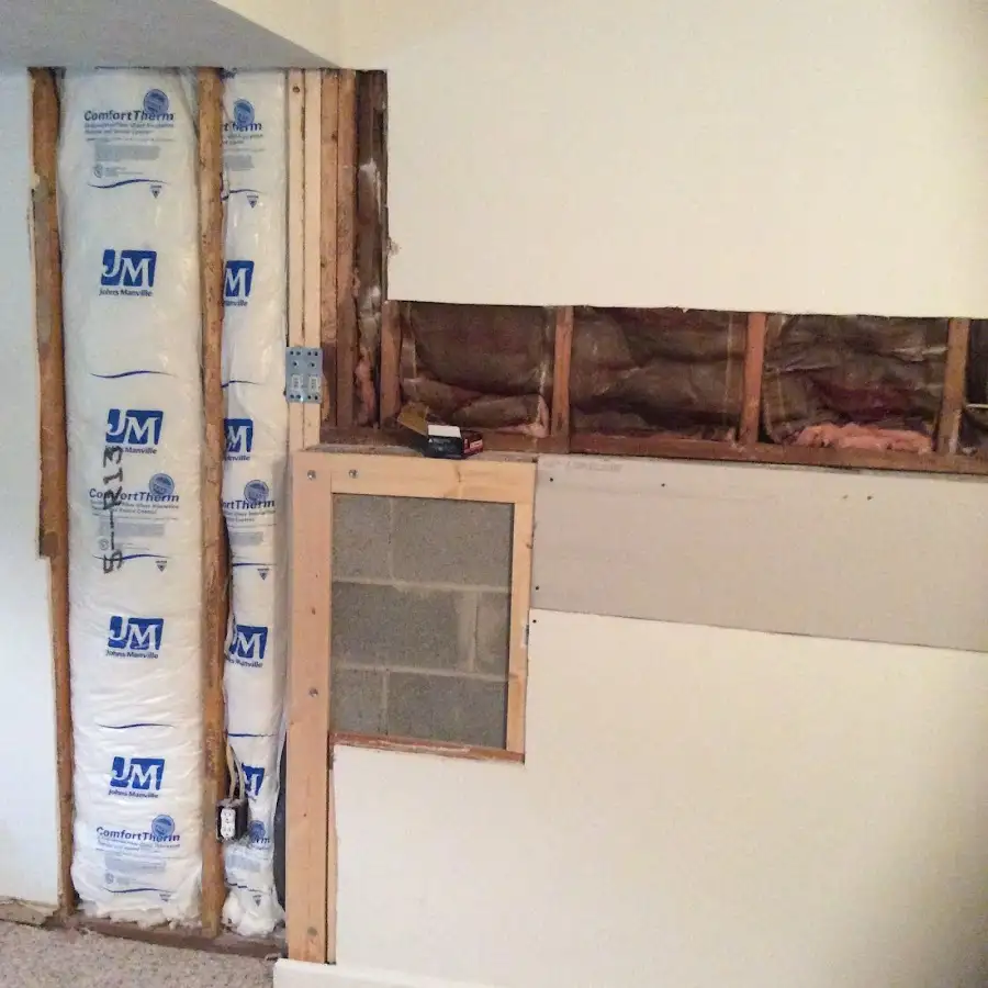 Wall insulation replacement during Contents Cleaning & Restoration in Sandy Oaks